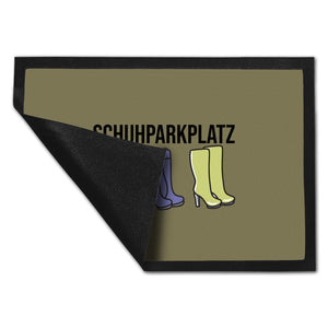 Schuhparkplatz Fußmatte in 35x50 cm in rosa mit Schuhmotiv für Frauen