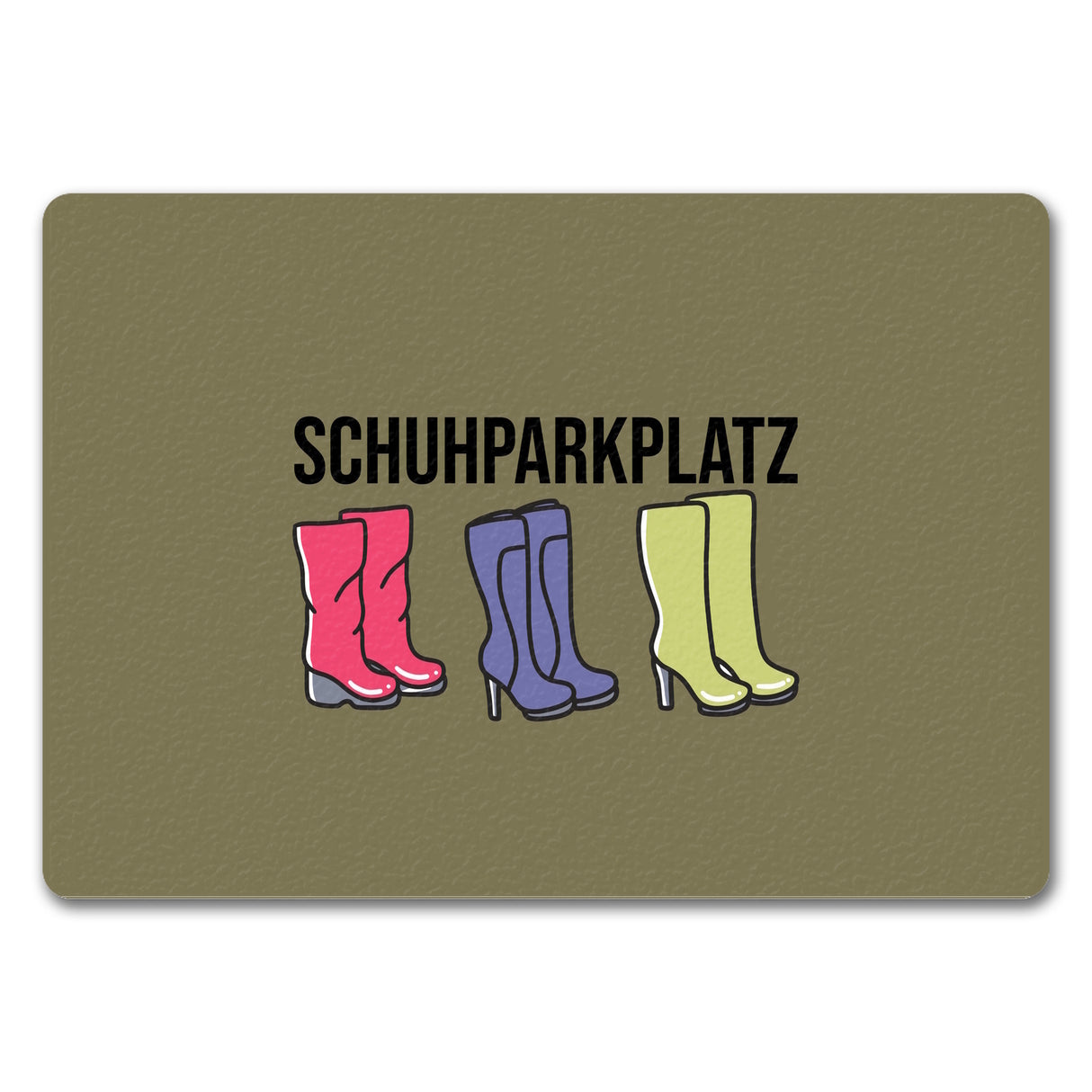 Schuhparkplatz Fußmatte in 35x50 cm in rosa mit Schuhmotiv für Frauen