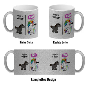 Andere Väter - ICH Kaffeebecher zum Vatertag mit coolem Einhorn