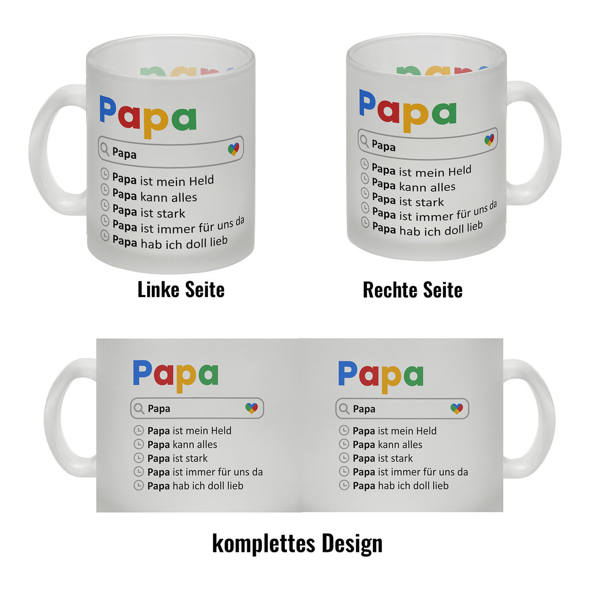 Papa ist mein Held Suchmaschine Kaffeebecher