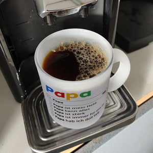 Papa ist mein Held Suchmaschine Kaffeebecher