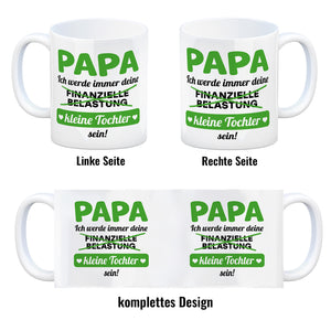 Papa, ich werde immer deine finanzielle Belastung sein Kaffeebecher