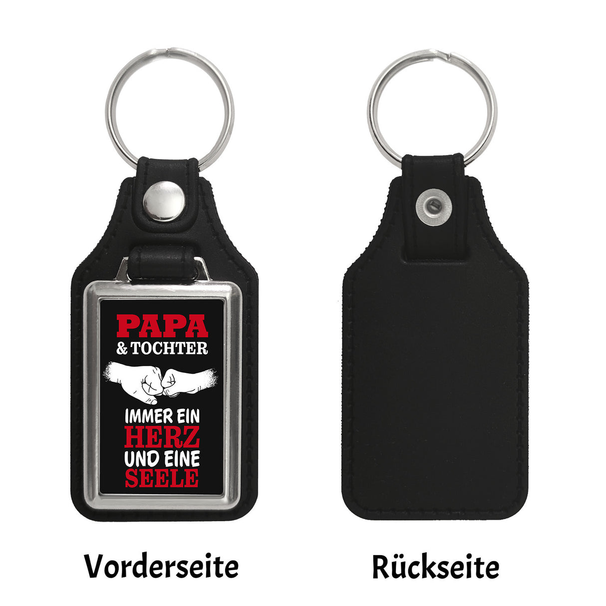 Papa & Tochter ein Herz und eine Seele Schlüsselanhänger mit Spruch