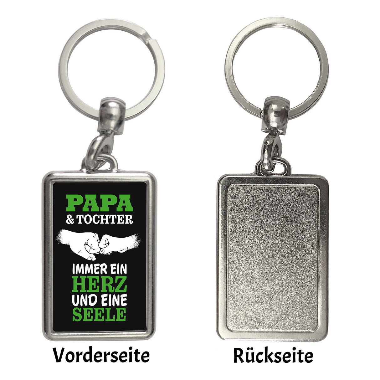 Papa & Tochter ein Herz und eine Seele Schlüsselanhänger mit Spruch