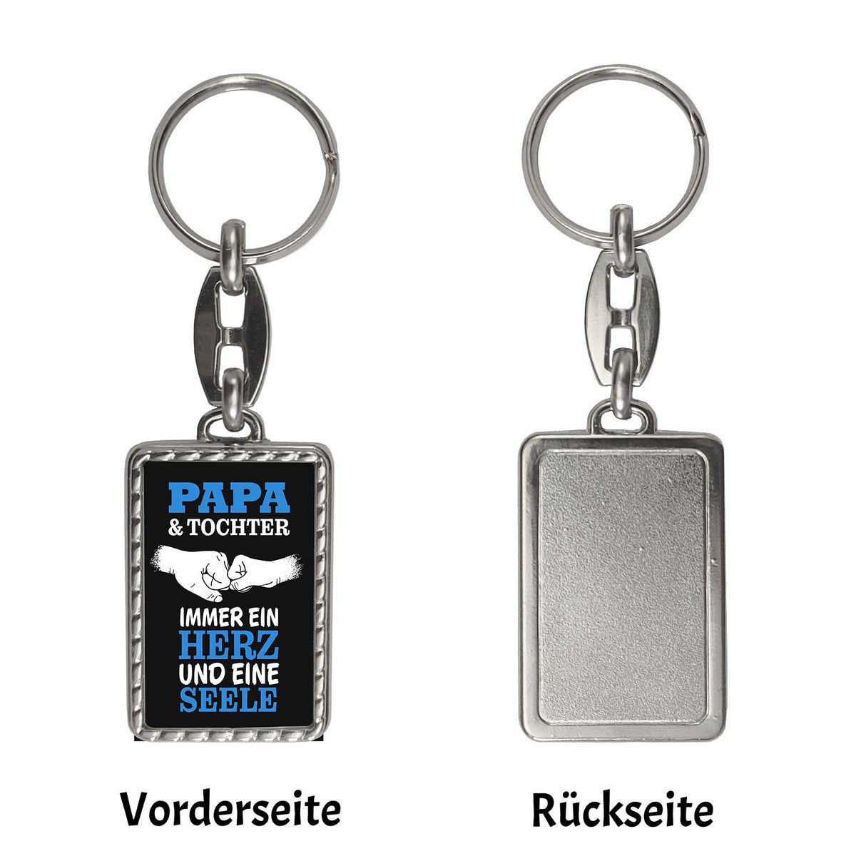 Papa & Tochter ein Herz und eine Seele Schlüsselanhänger mit Spruch