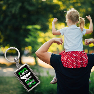 Papa & Sohn ein Herz und eine Seele Schlüsselanhänger mit Spruch