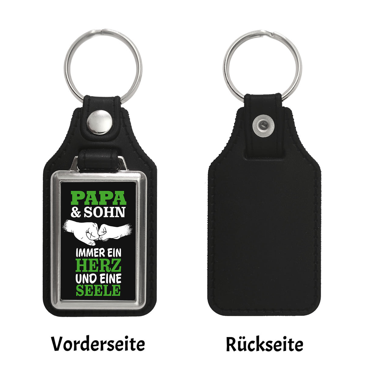 Papa & Sohn ein Herz und eine Seele Schlüsselanhänger mit Spruch