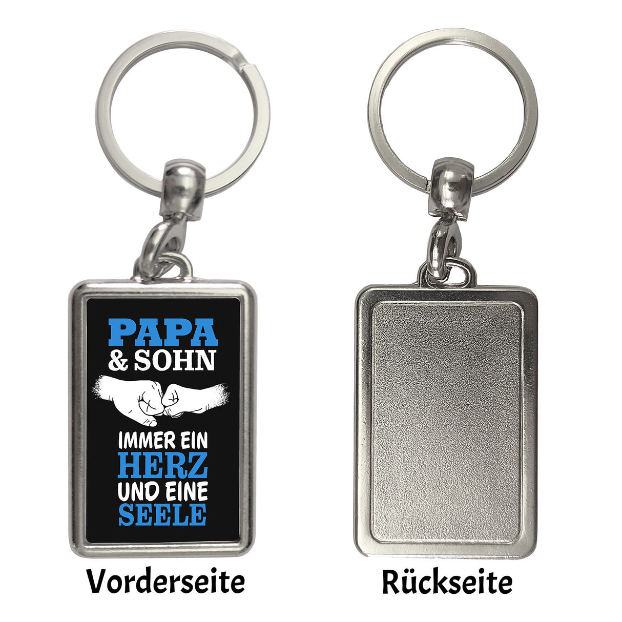 Papa & Sohn ein Herz und eine Seele Schlüsselanhänger mit Spruch
