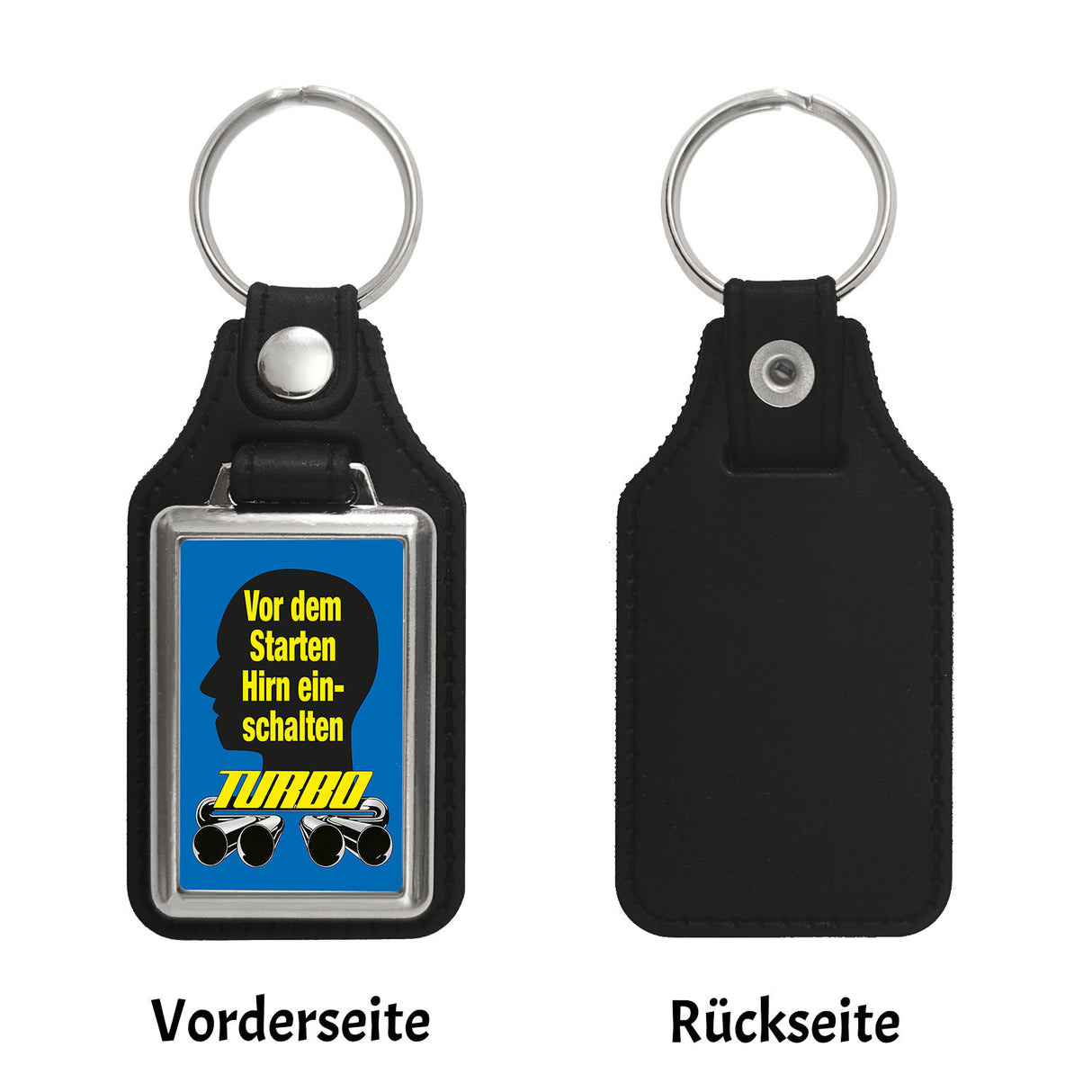 Vor dem Start Hirn einschalten Auto Schlüsselanhänger