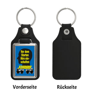 Vor dem Start Hirn einschalten Auto Schlüsselanhänger