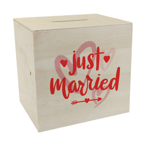 Just married Hochzeit Spardose mit Spruch
