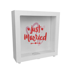 Just married Hochzeit Spardose mit Spruch