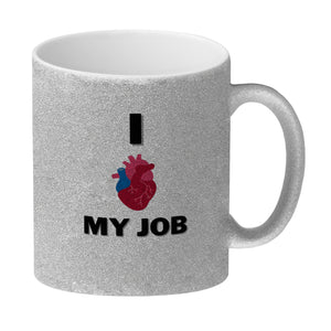 I love my job Krankenhaus Kaffeebecher mit menschlichem Herz