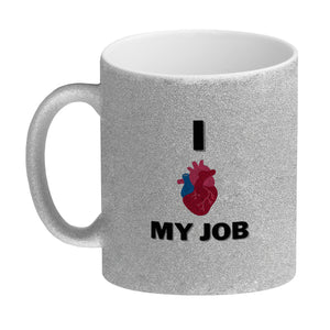 I love my job Krankenhaus Kaffeebecher mit menschlichem Herz