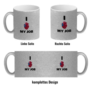 I love my job Krankenhaus Kaffeebecher mit menschlichem Herz