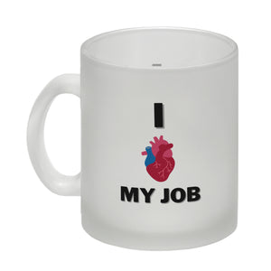 I love my job Krankenhaus Kaffeebecher mit menschlichem Herz