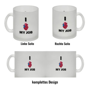 I love my job Krankenhaus Kaffeebecher mit menschlichem Herz