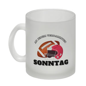American Football Kaffeebecher mit Spruch An jedem verdammten Sonntag