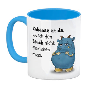 Freches Monster Kaffeebecher mit lustigem Spruch