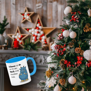 Freches Monster Kaffeebecher mit lustigem Spruch
