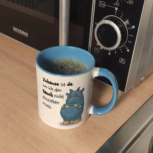 Freches Monster Kaffeebecher mit lustigem Spruch