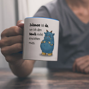 Freches Monster Kaffeebecher mit lustigem Spruch