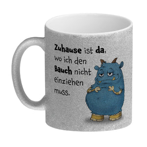 Freches Monster Kaffeebecher mit lustigem Spruch