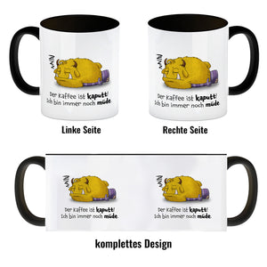 Freches Monster Kaffeebecher mit lustigem Spruch