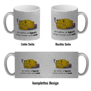 Freches Monster Kaffeebecher mit lustigem Spruch