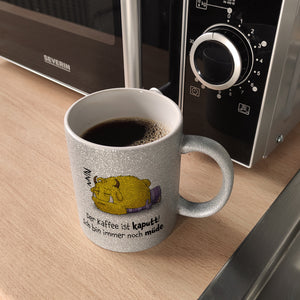 Freches Monster Kaffeebecher mit lustigem Spruch