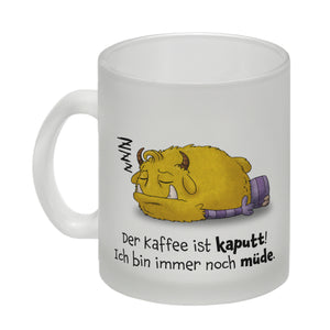 Freches Monster Kaffeebecher mit lustigem Spruch