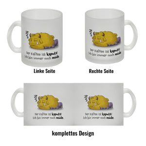 Freches Monster Kaffeebecher mit lustigem Spruch