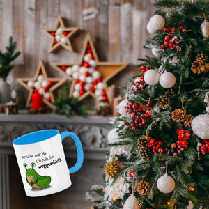 Freches Monster Kaffeebecher mit lustigem Spruch