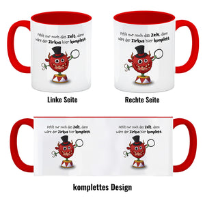 Freches Monster Kaffeebecher mit lustigem Spruch