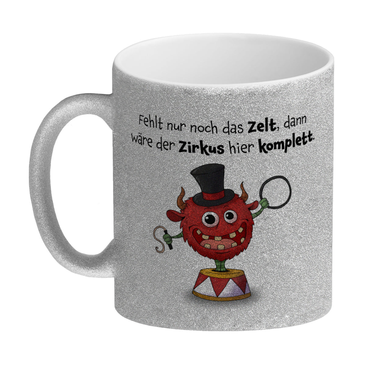 Freches Monster Kaffeebecher mit lustigem Spruch