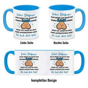 Stiefpapa, ich hab dich lieb Kaffeebecher mit Spruch