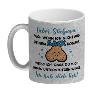 Stiefpapa, ich hab dich lieb Kaffeebecher mit Spruch