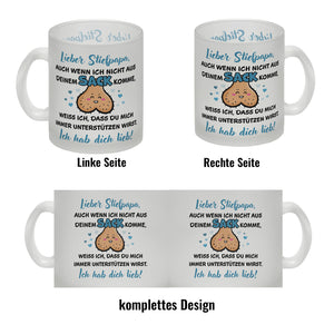 Stiefpapa, ich hab dich lieb Kaffeebecher mit Spruch