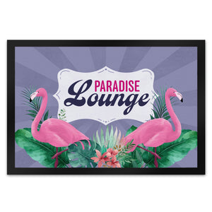 Paradise Lounge Flamingo Fußmatte im tropischen Stil