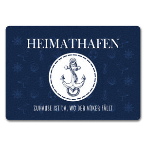 Heimathafen Zuhause ist da wo der Anker fällt Fußmatte