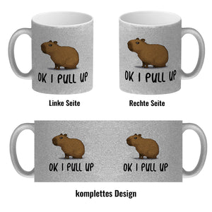 Ok I pull up normales Capybara Meme Kaffeebecher