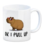 Ok I pull up normales Capybara Meme Kaffeebecher