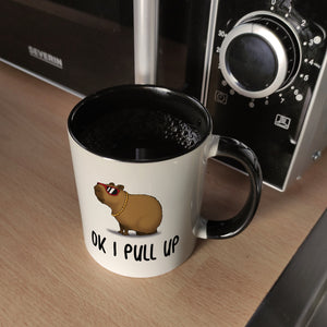 Ok I pull up normales Capybara Meme Kaffeebecher