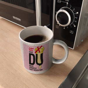 Danke Papa dass du nicht verhütet hast Kaffeebecher in rosa