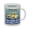 Freie Fahrt auch für Senioren Kaffeebecher mit Oldtimer Motiv