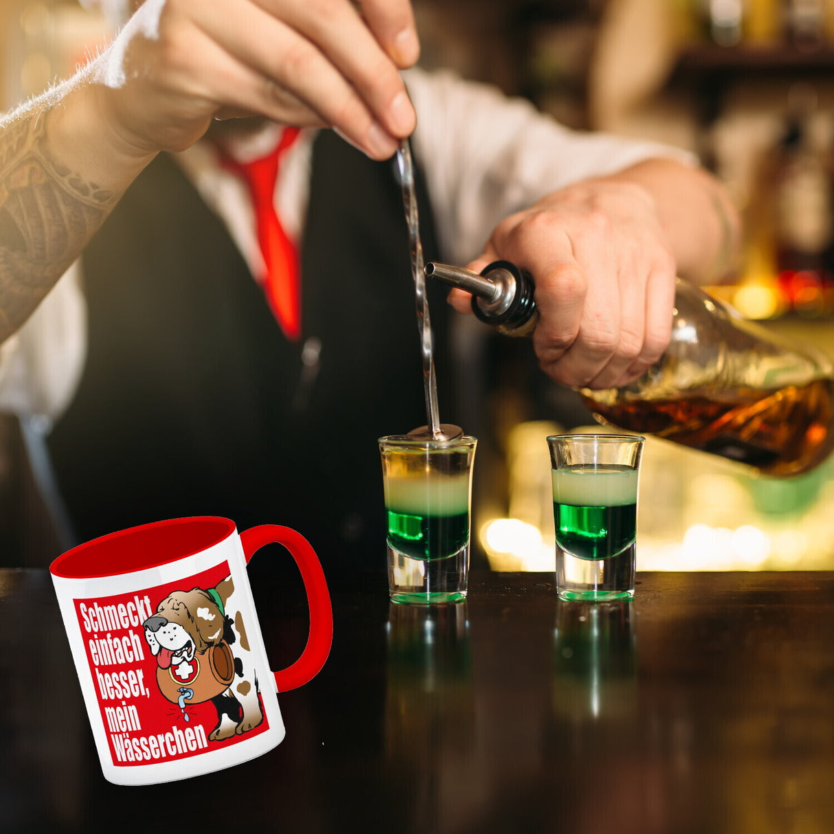 Schmeckt einfach besser mein Wässerchen Kaffeebecher