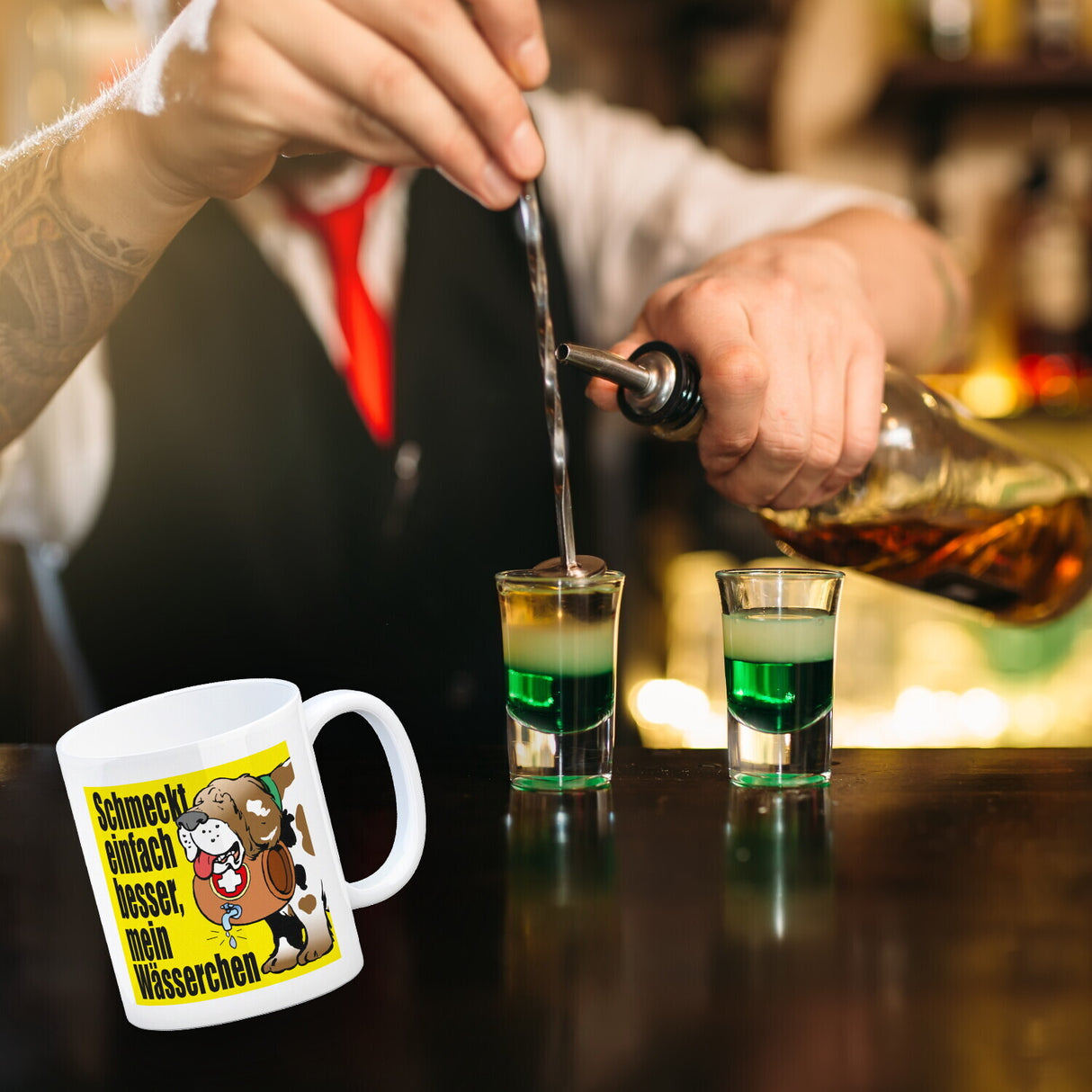Schmeckt einfach besser mein Wässerchen Kaffeebecher