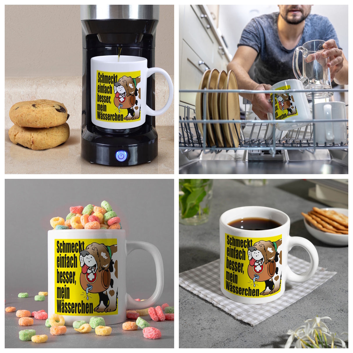 Schmeckt einfach besser mein Wässerchen Kaffeebecher