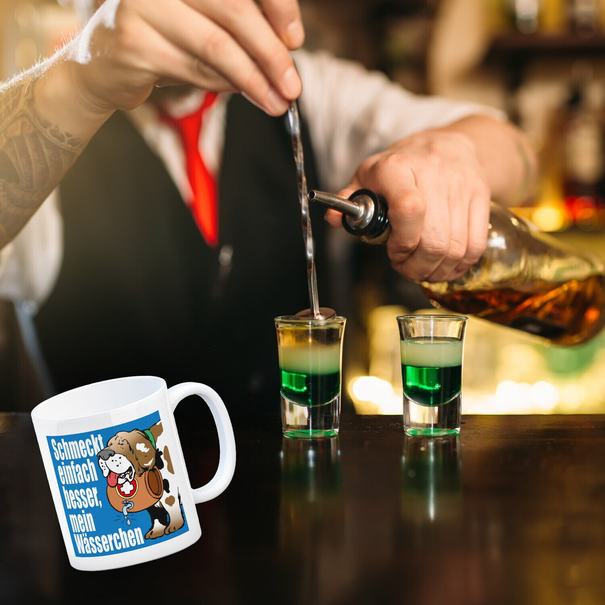 Schmeckt einfach besser mein Wässerchen Kaffeebecher