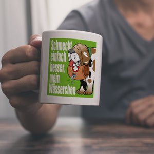 Schmeckt einfach besser mein Wässerchen Kaffeebecher